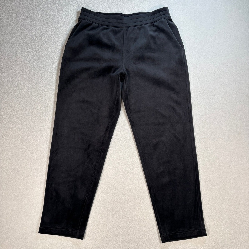 Lululemon Velour Sweatpants Men's S‎ Black Wide Tapered Leg *FLAW* LM7BCYS